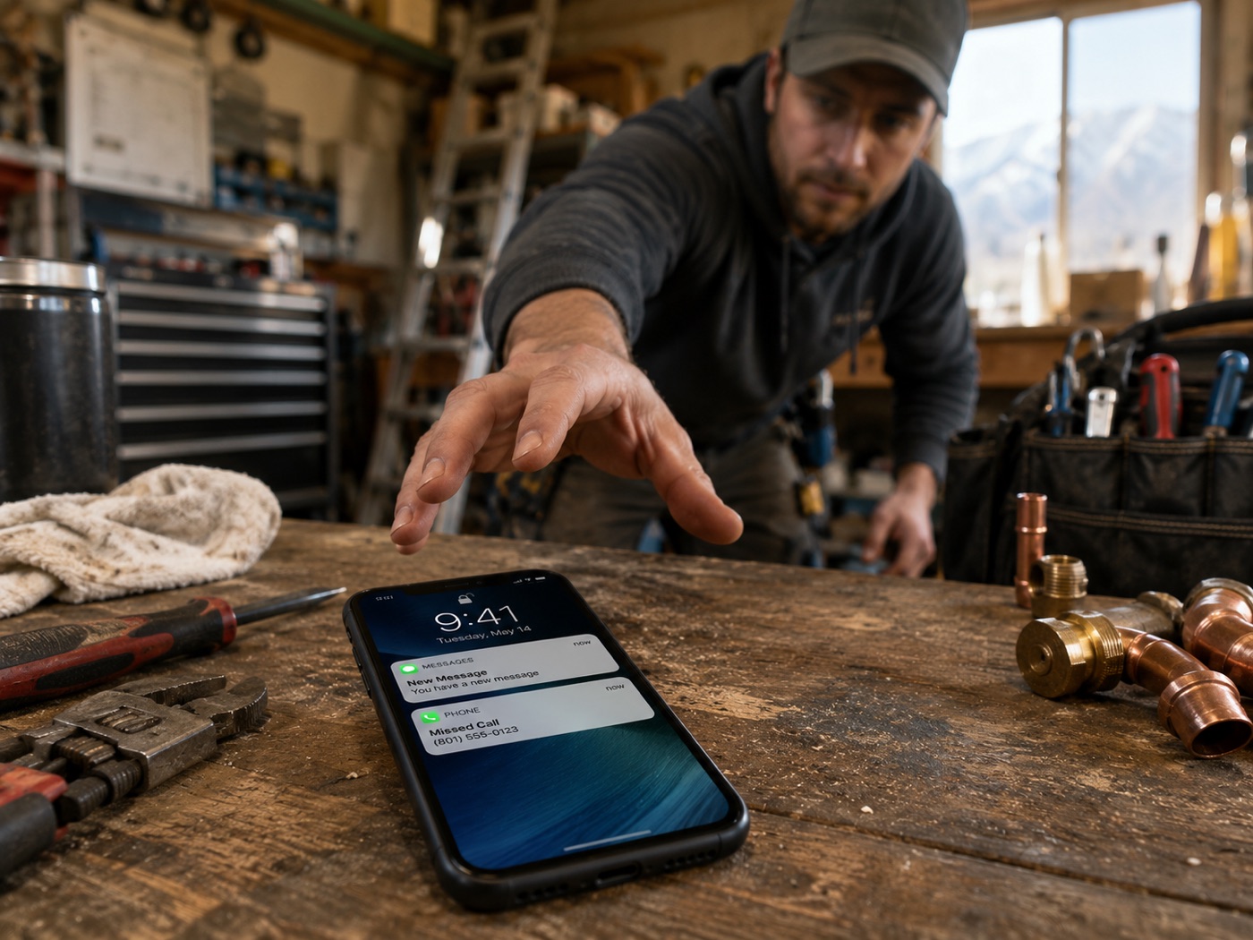 New lead notifications on a phone